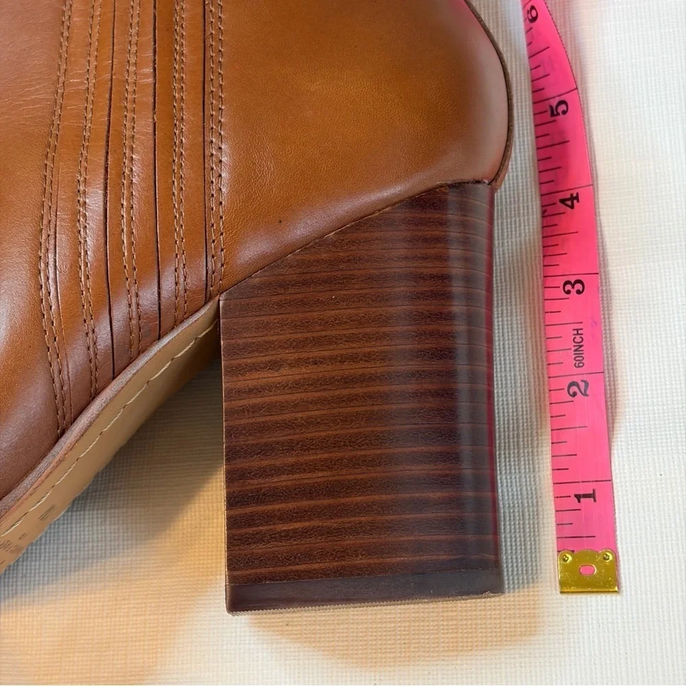 Marc Fisher Brown Leather Heeled Boots - Picture 8 of 9